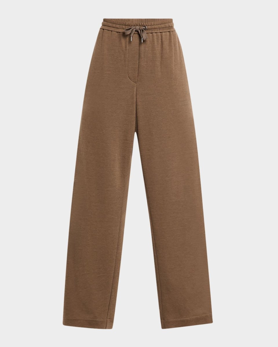 Cotton-Silk Spa Wide-Leg Travel Pants